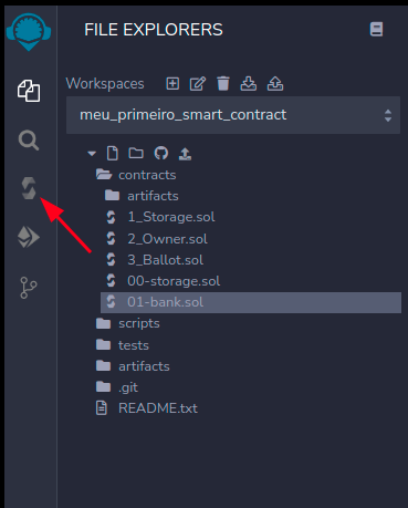 Abrindo aba para compilar o contrato