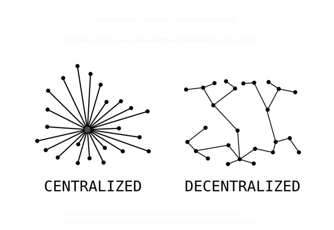 “DAO: Descentralização vs. Distribuição — Desvendando a Diferença Crucial”