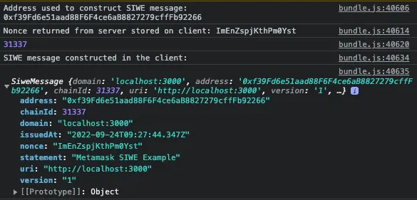 Mensagem definida no provider.js para o usuário revisar