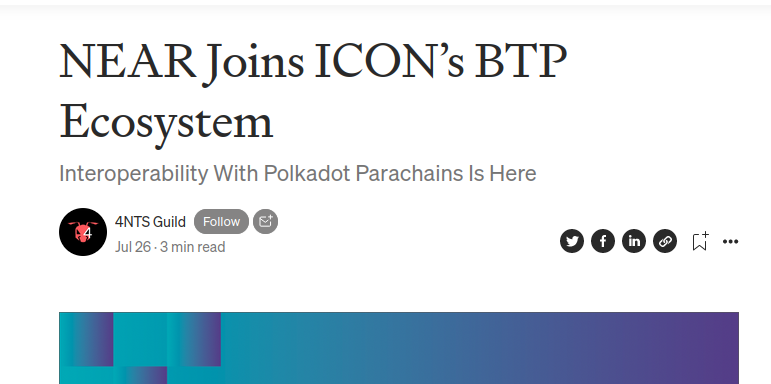 NEAR entra no ecossistema da ICON