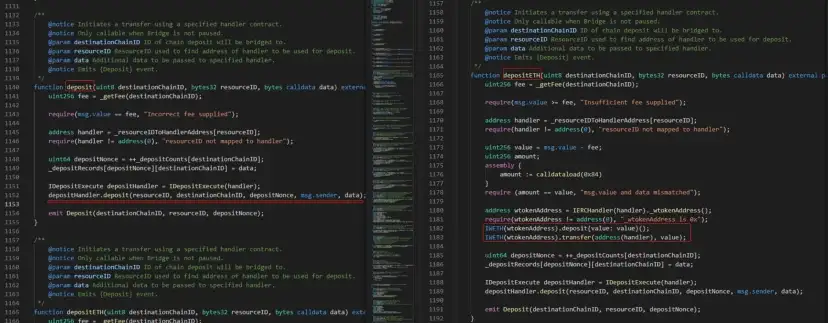 Código do contrato da ponte Meter