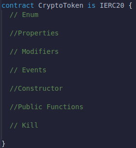 Estrutura do código