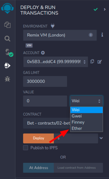 Mudando de Wei para Ether