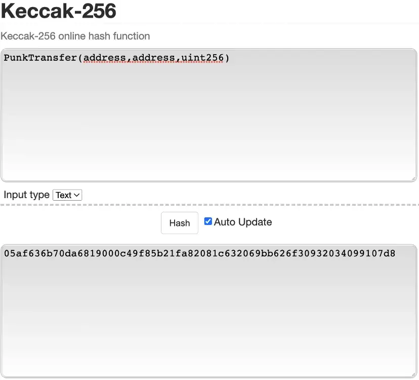 Função de HASH online