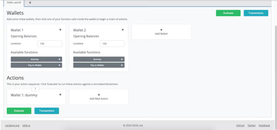 Plutus Playground Dummy