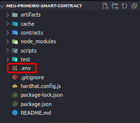 Criando o arquivo .env