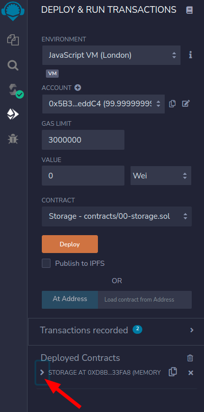 Abrindo contrato que fizemos deploy