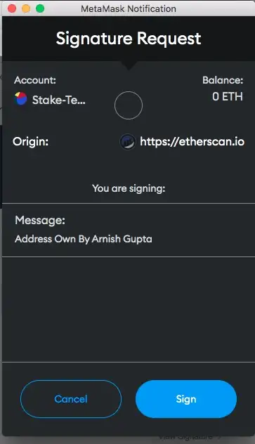 Mostra uma mensagem que não contém assinatura, porém mostra o nome de enviou a mensagem