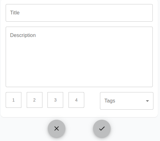 Componente UI para criar uma Tarefa.