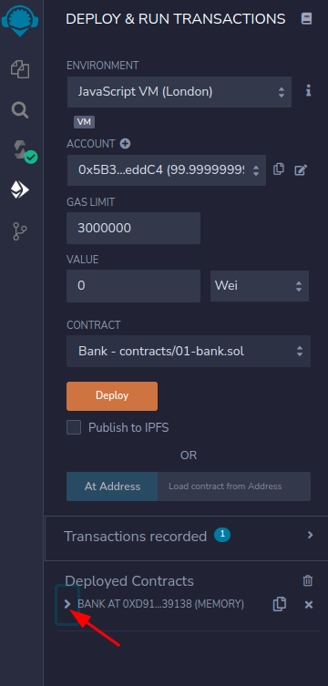 Abrindo contrato que fizemos deploy