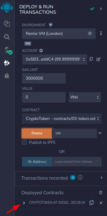 Abrindo contrato que fizemos deploy