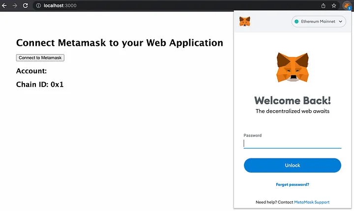Script para conectar a MetaMask