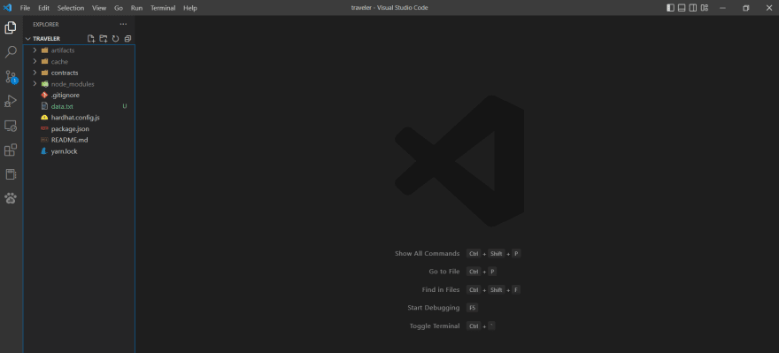 Arquivos do projeto no visual studio code