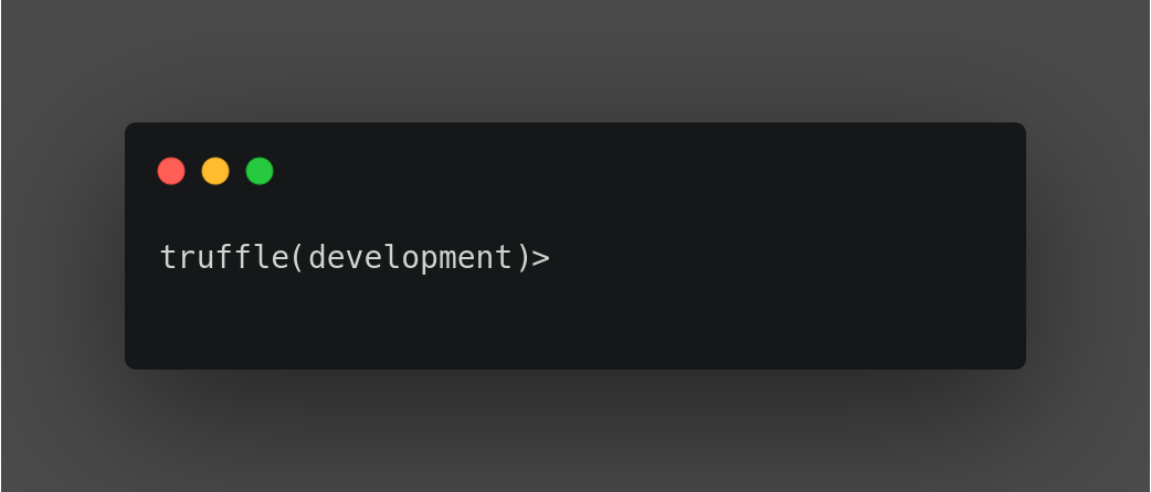 truffle console prompt