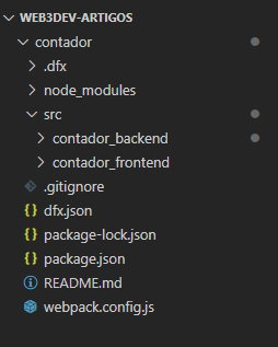 Pastas que o dfx new criou
