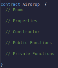 Estrutura do código