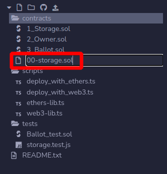 Informando o nome do novo arquivo