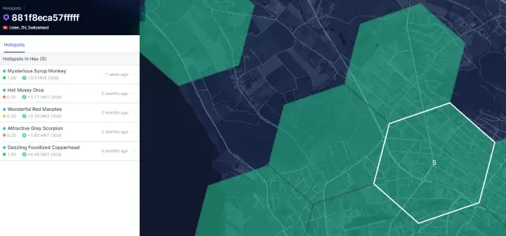 ganhos do ponto de acesso para hexágono