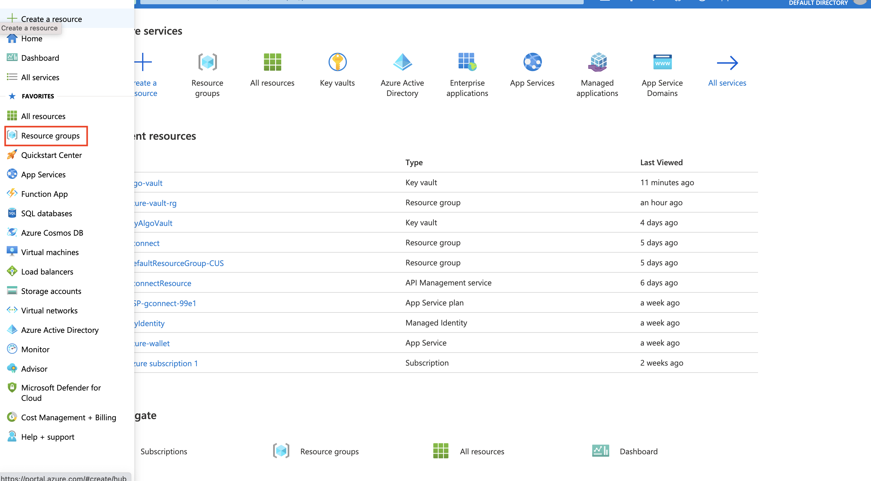 Fig 3-1 Selecionar grupo de recursos
