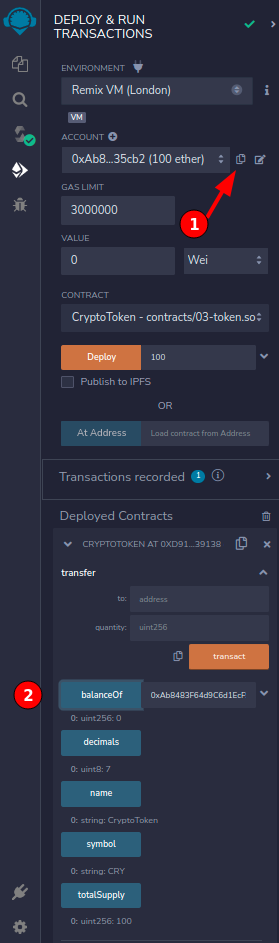Verificando a quantidade de tokens de um endereço