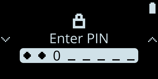 Fig. 3: Digite o código PIN da Ledger