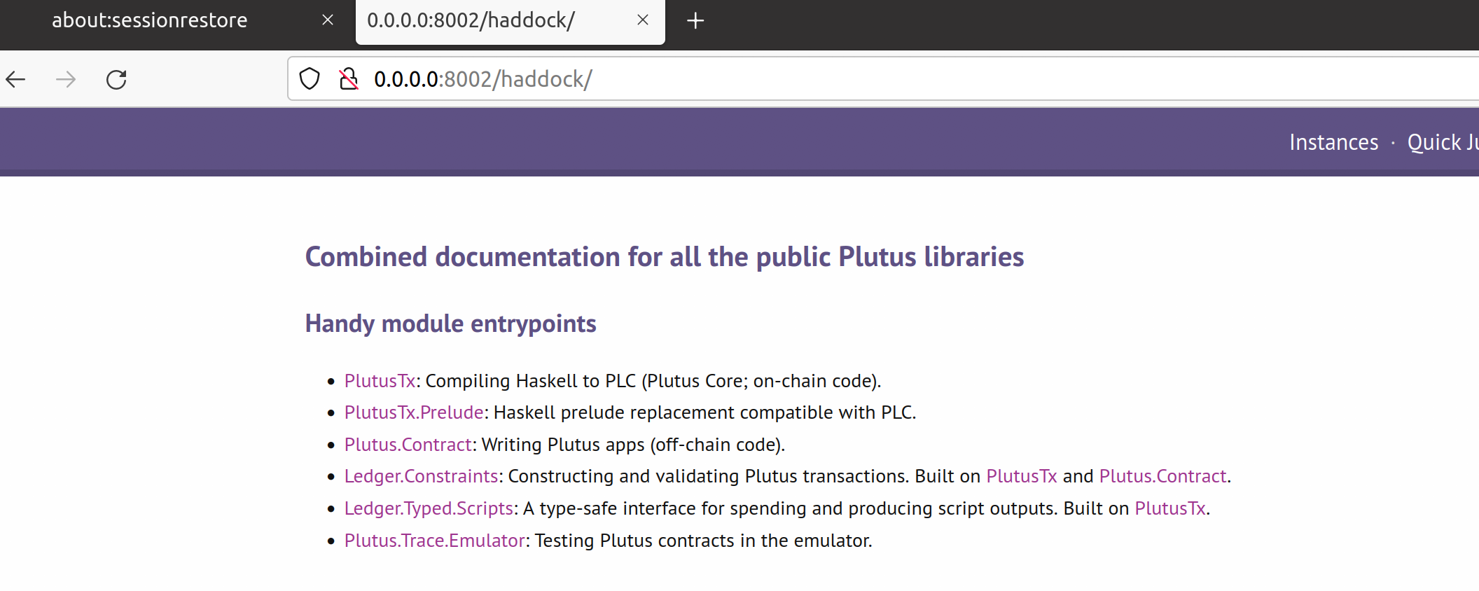 Documentação Haddock