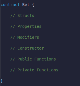 Estrutura do código