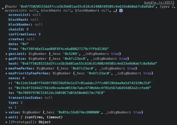 Recibo da transação Metamask