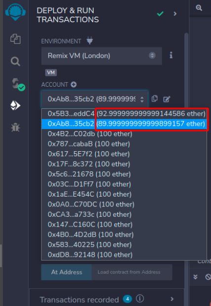 Vendo saldo das contas antes do sorteio do número premiado