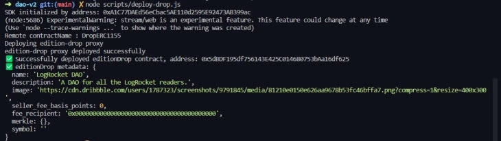 NFT Endereço e Metadados