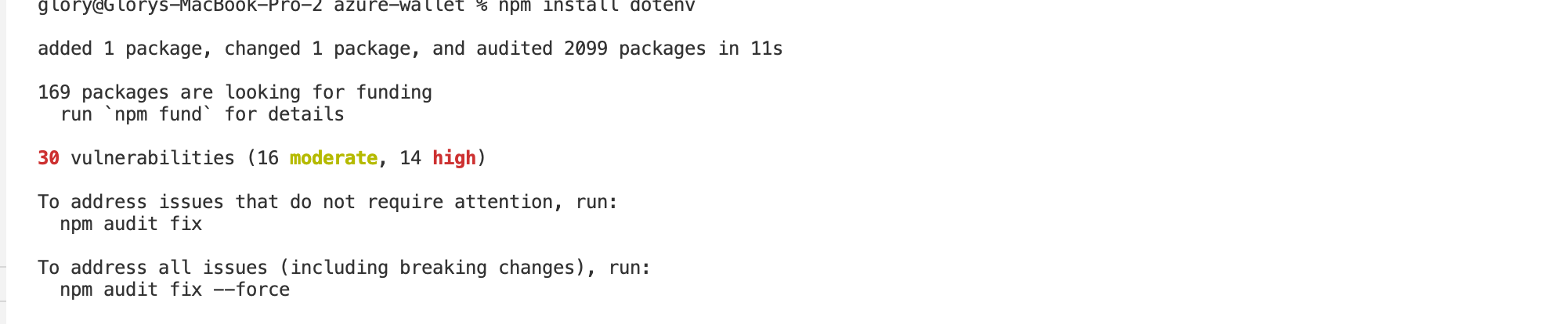 Fig 1-3 Instalando dotenv
