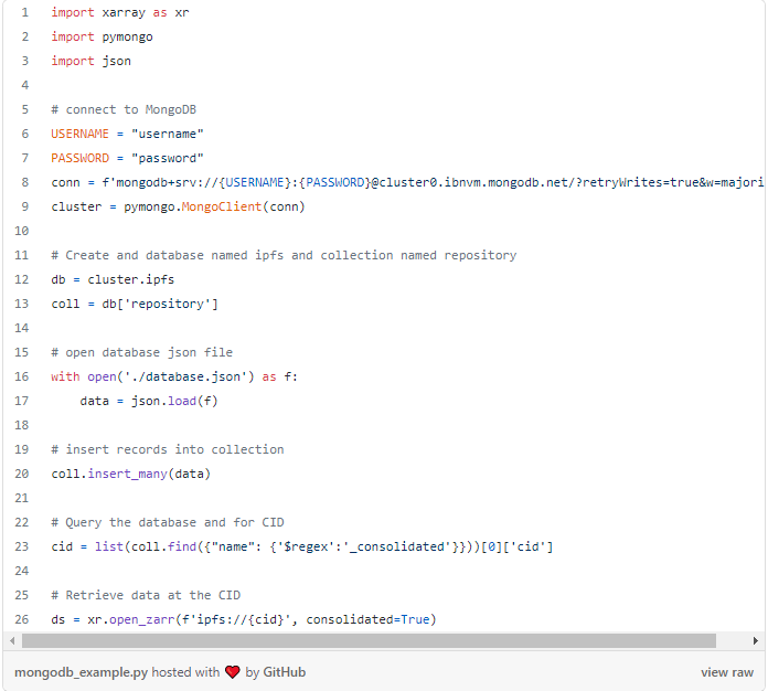 exemplo de inserção de registros em uma coleção